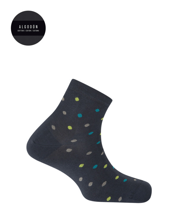 Chaussettes en coton - mailles Couleur Gris fonce - 1