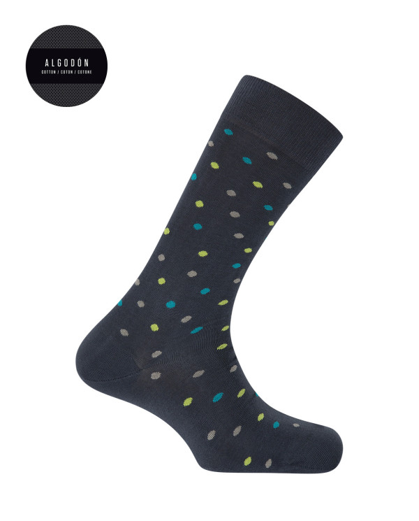 Chaussettes en coton - mailles Couleur Gris fonce - 1