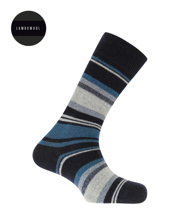 Chaussettes en laine d'agneau - liste Couleur Bleu marine - 1