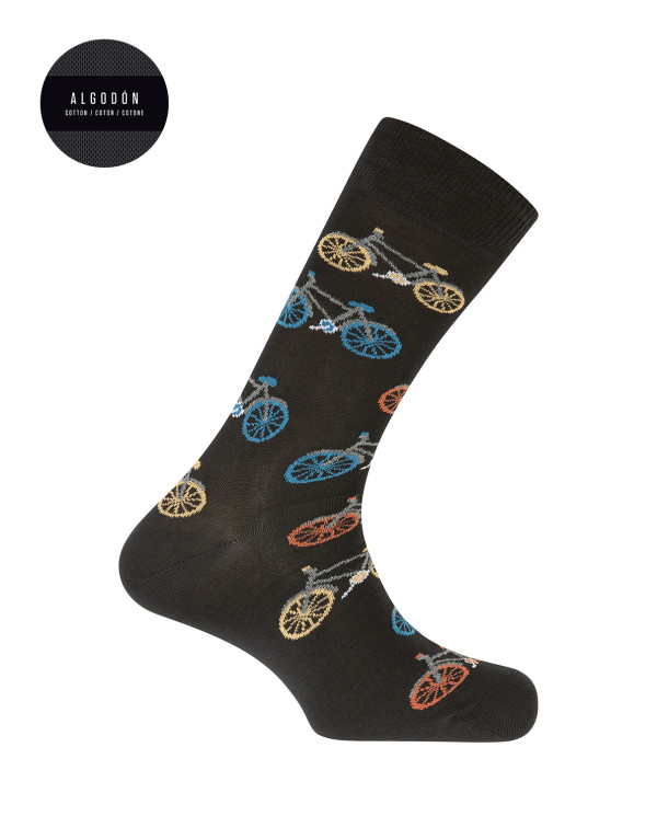 Cotton socks - bicycles Color Black - 1