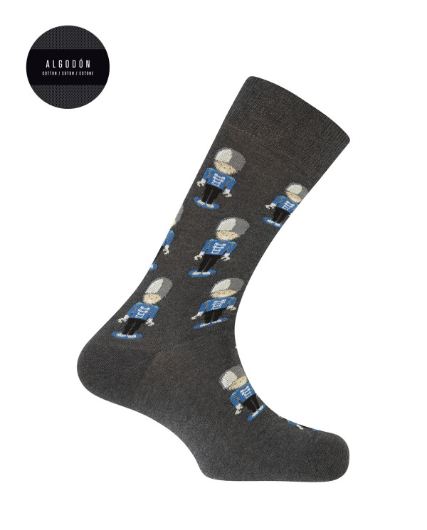 Chaussettes en coton - soldat de plomb Couleur Gris fonce - 1