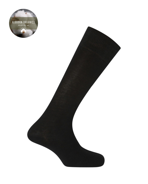 Chaussettes en coton bio - unies Couleur Noir - 1