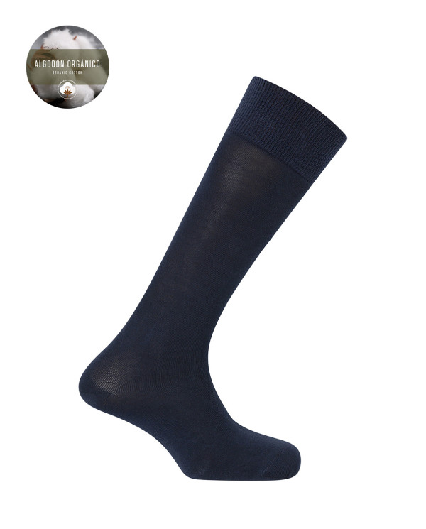 Chaussettes en coton bio - unies Couleur Bleu marine - 1