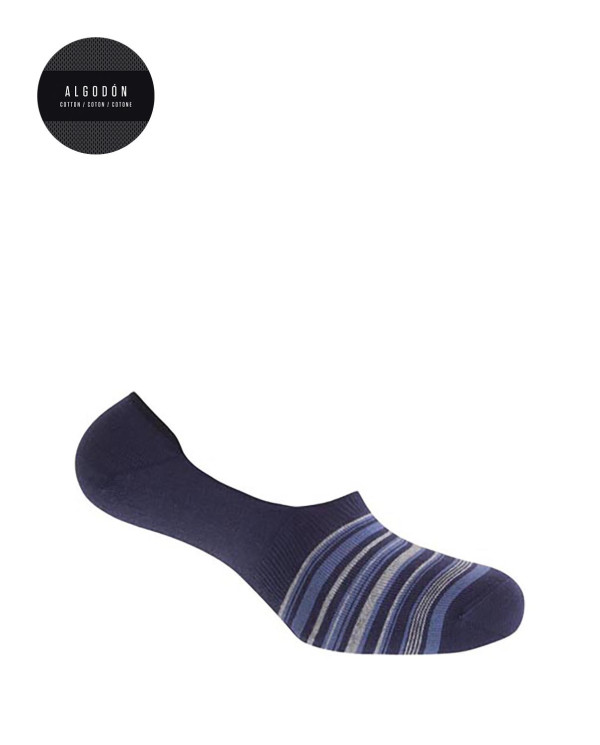 Chaussettes invisibles fantaisie Couleur Bleu marine - 1