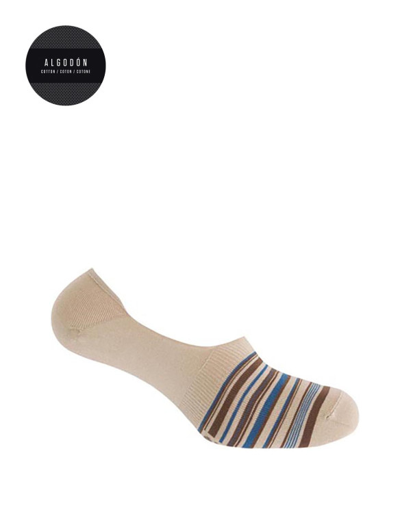 Chaussettes invisibles fantaisie Couleur Beige - 1