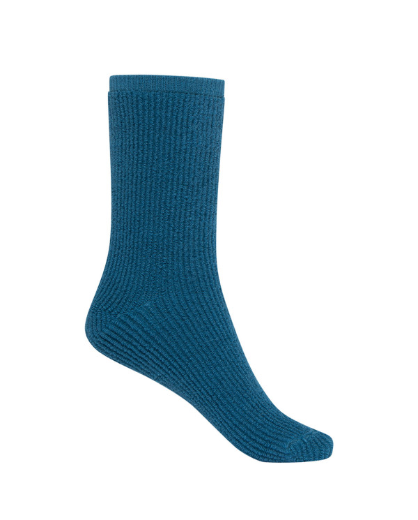 Chaussettes en acrylique avec boucle extérieure - Sweet Home Couleur Bleu - 1