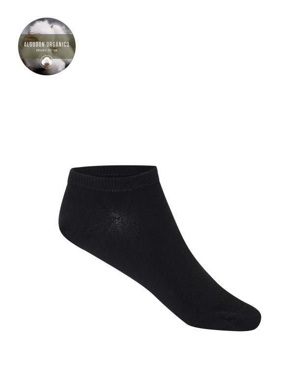 Lot de 2 chaussettes unies en coton bio Couleur Noir - 1