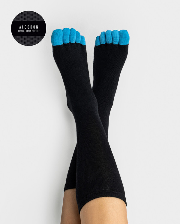 Chaussettes coton Dit's Couleur Noir - 1